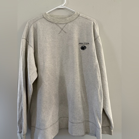 VTG Pro Edge Penn State Long Sleeve Sweatshirt Gray White Stripes Size L - Picture 3 of 10